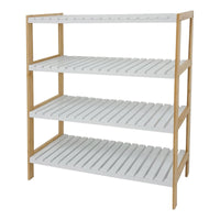 Scarpiera Axis 70x26x75 Bamboo Bianco E Naturale