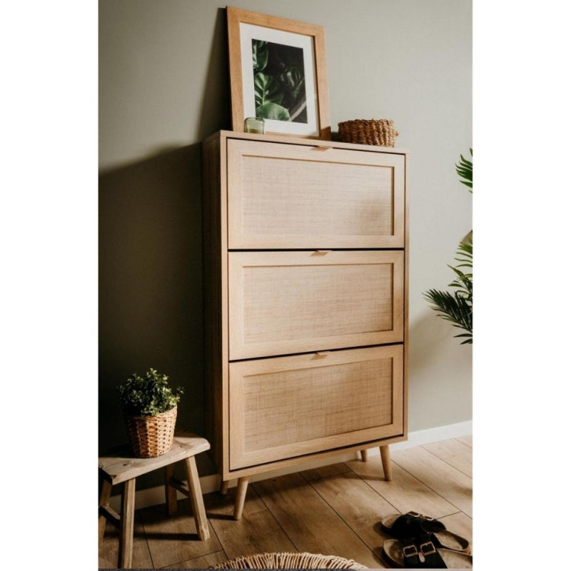 Scarpiera Bali 49A 3 ante a ribalta effetto vimini