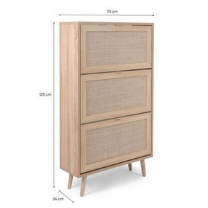 Scarpiera Bali 49A 3 ante a ribalta effetto vimini