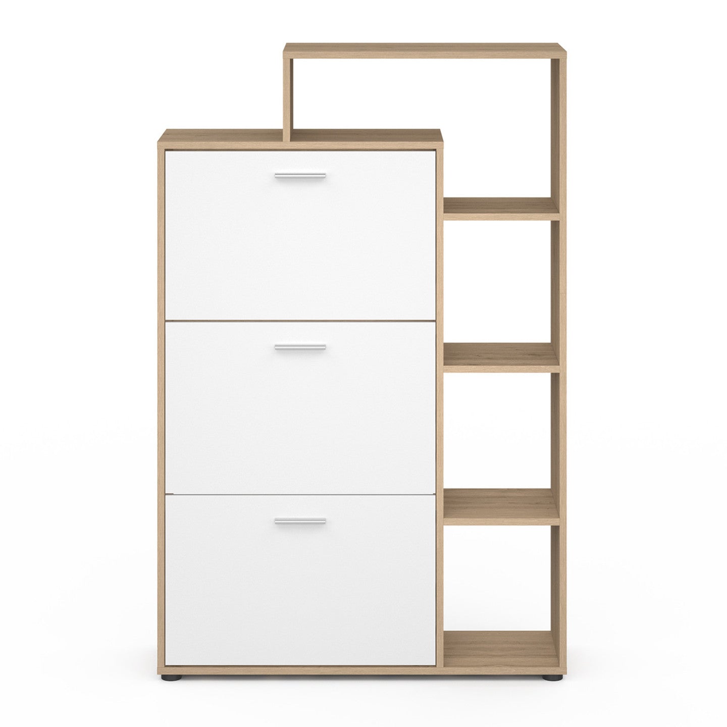 IDMarket - Scarpiera bianca a 3 ante con ripiano