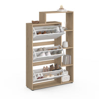 IDMarket - Scarpiera bianca a 3 ante con ripiano