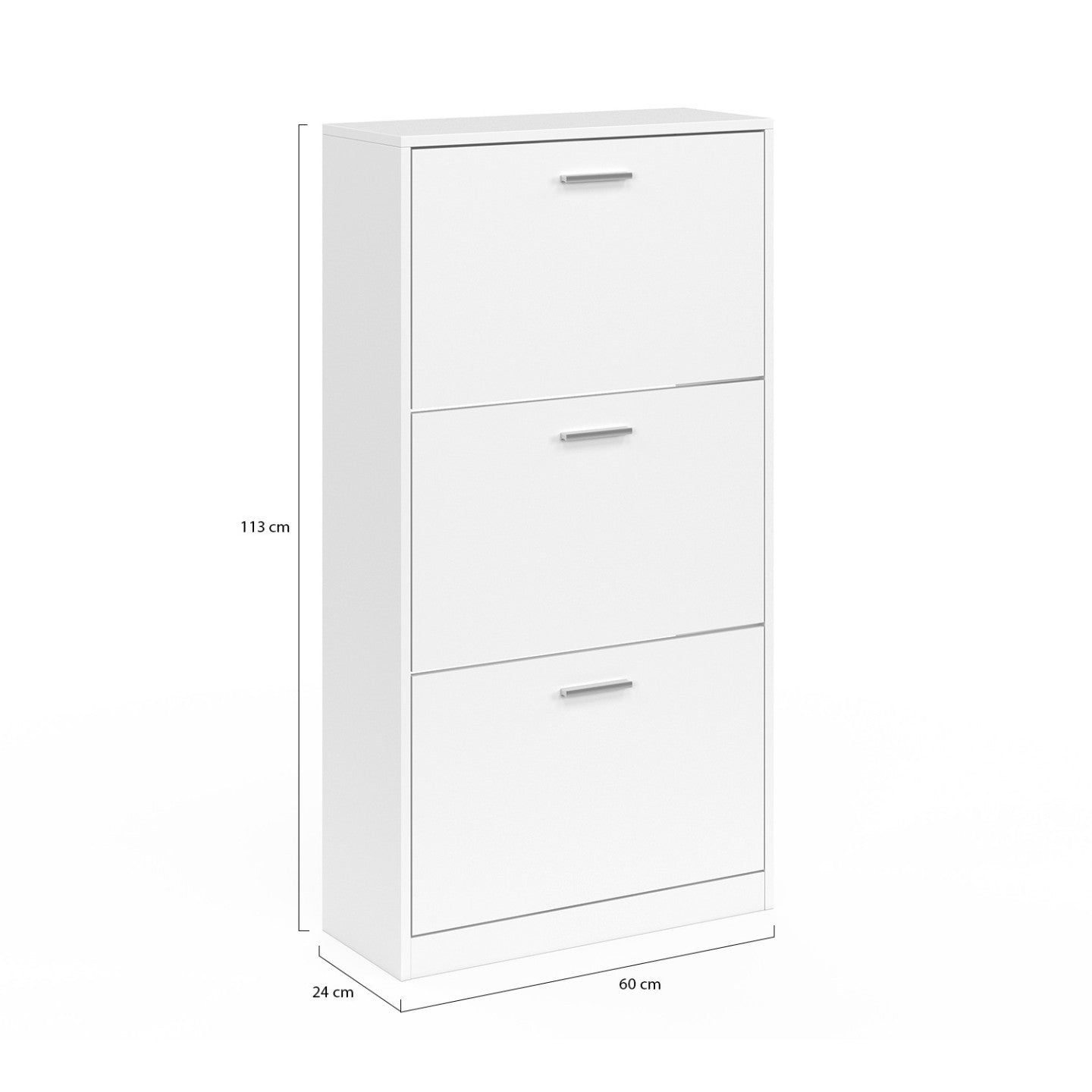 IDMarket - Scarpiera bianca a 3 ante