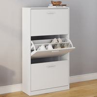 IDMarket - Scarpiera bianca a 3 ante