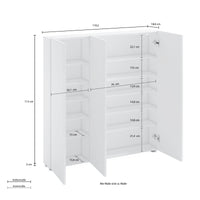 Scarpiera con 3 anta e 5+5 ripiani Spazio made in Italy