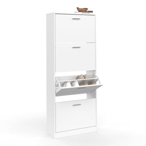 IDMarket - Scarpiera con 4 ante bianco