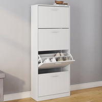 IDMarket - Scarpiera con 4 ante bianco