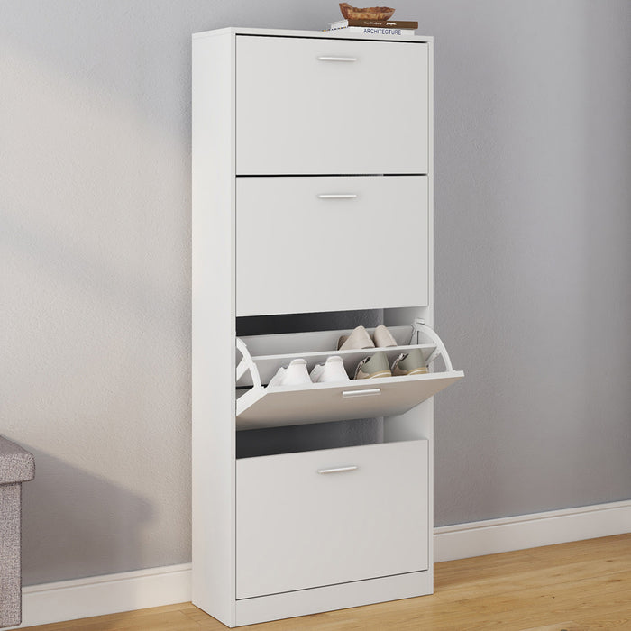 IDMarket - Scarpiera con 4 ante bianco