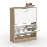 IDMarket - Scarpiera in finto faggio 2 ante bianco