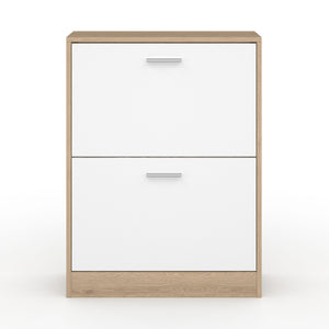 IDMarket - Scarpiera in finto faggio 2 ante bianco