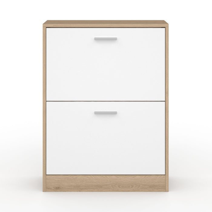 IDMarket - Scarpiera in finto faggio 2 ante bianco