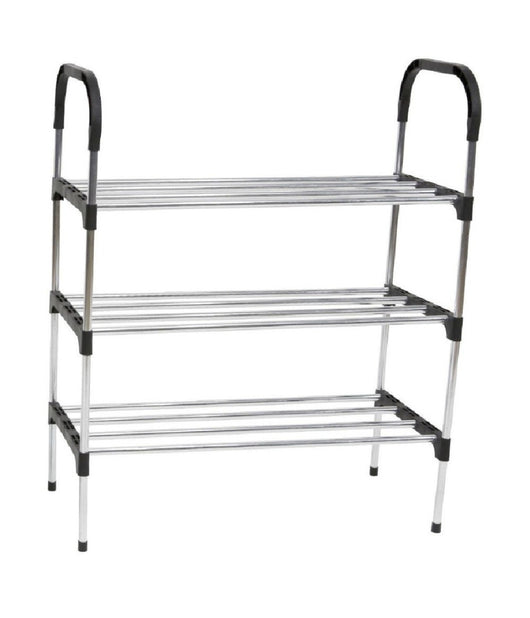 Scarpiera In Metallo Plastica 3 Livelli 57x26x66cm Salvaspazio Porta Scarpe Casa         