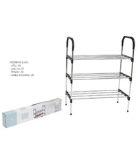 Scarpiera In Metallo Plastica 3 Livelli 57x26x66cm Salvaspazio Porta Scarpe Casa         