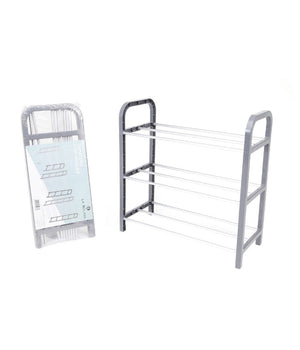 Trade Shop - Scarpiera In Plastica 3 Ripiani Livelli Salvaspazio 40x19x42cm Porta Scarpe Casa -