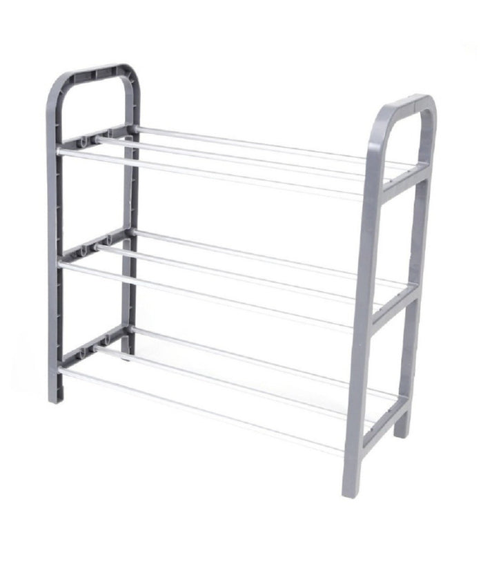 Trade Shop - Scarpiera In Plastica 3 Ripiani Livelli Salvaspazio 40x19x42cm Porta Scarpe Casa -