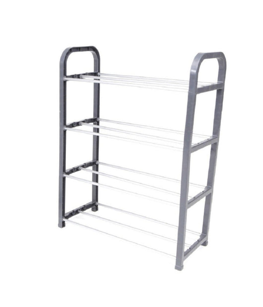 Scarpiera In Plastica 4 Ripiani Livelli Salvaspazio 40x19x56cm Porta Scarpe Casa         