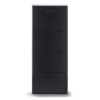 Scarpiera KIBO, 4 scomparti, per 12 Paia di Scarpe, bianco, nero o sabbia