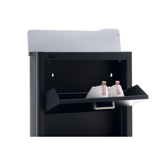 Scarpiera KIBO, 3 scomparti, per 9 Paia di Scarpe, nero