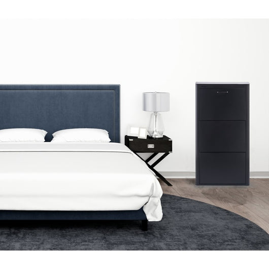 Scarpiera KIBO, 3 scomparti, per 9 Paia di Scarpe, nero