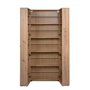 Scarpiera Lugo 02A con 2 ante e 5 scomparti colore quercia