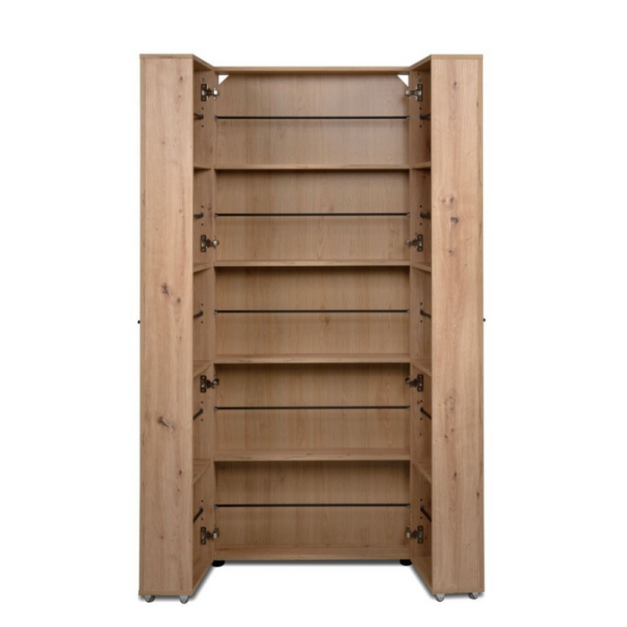 Scarpiera Lugo 02A con 2 ante e 5 scomparti colore quercia