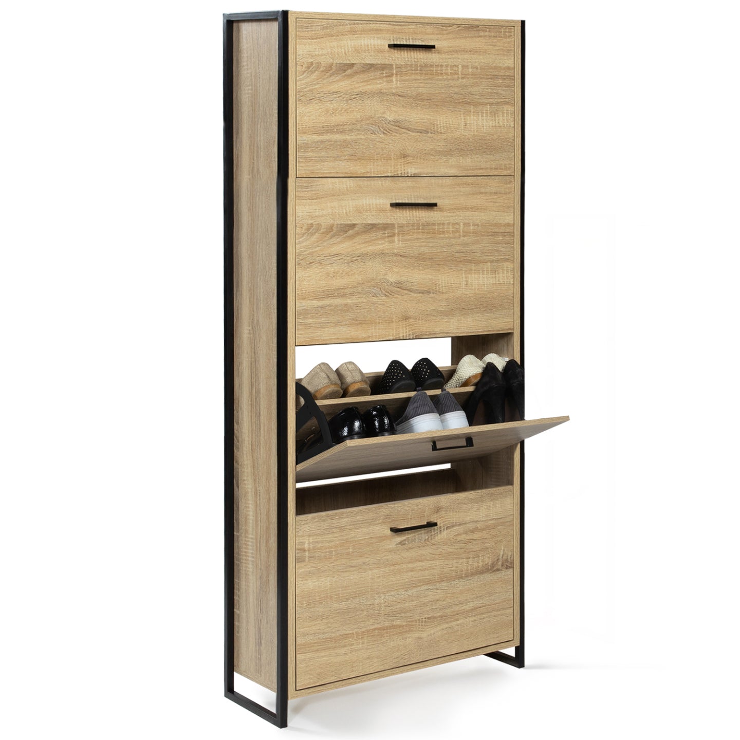 IDMarket - Scarpiera LUIS 4 ante design industriale