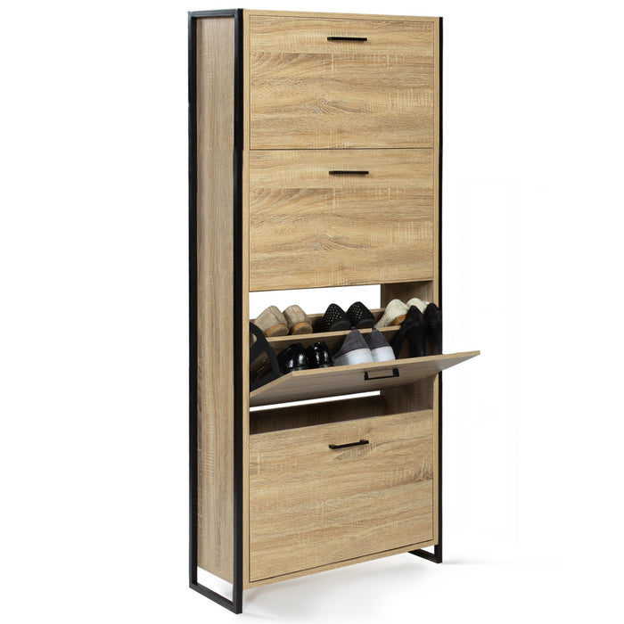 IDMarket - Scarpiera LUIS 4 ante design industriale