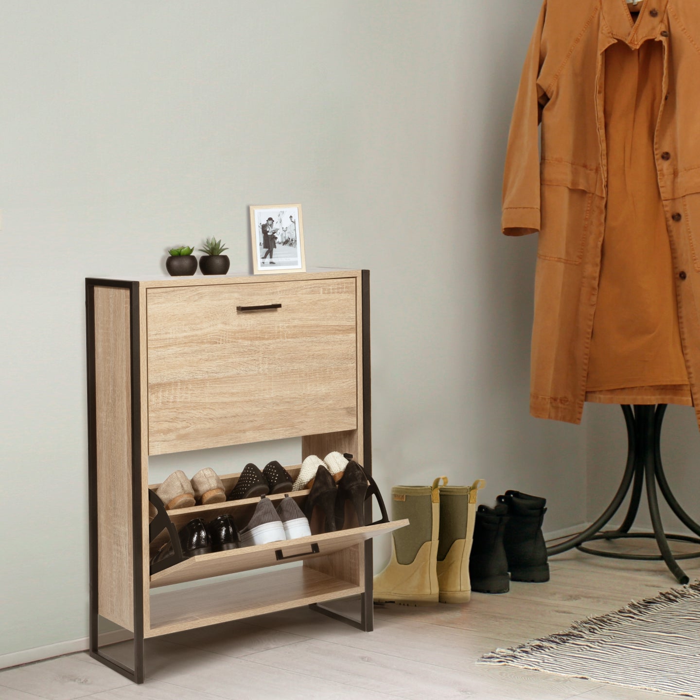 IDMarket - Scarpiera LUIS due ante design industriale