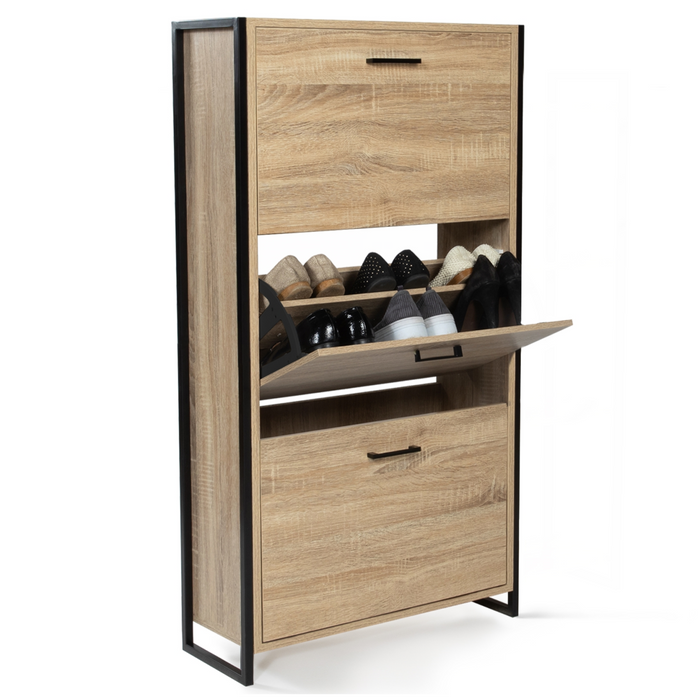 IDMarket - Scarpiera LUIS tre ante design industriale