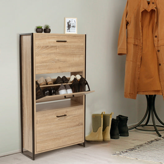 IDMarket - Scarpiera LUIS tre ante design industriale