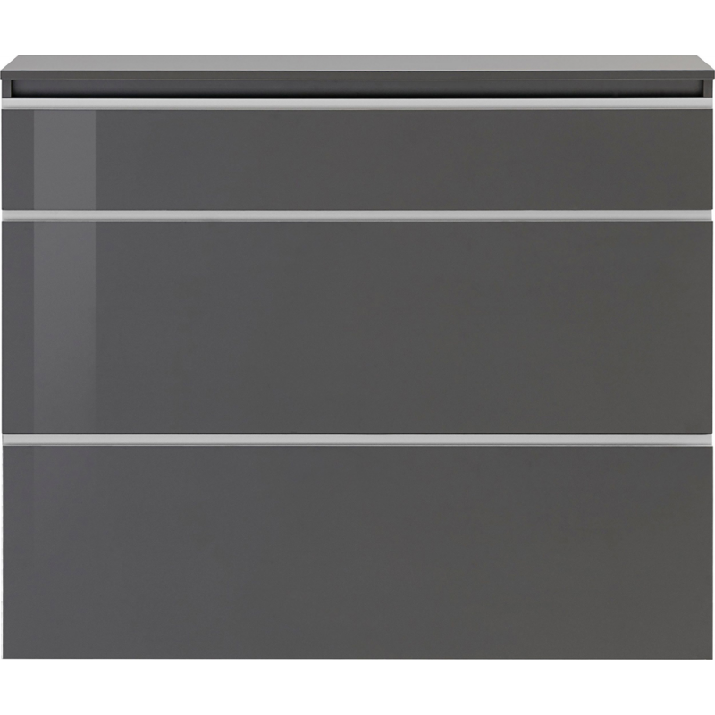 Scarpiera Magic 120 – 2 ante + 1 ribalta – Antracite Lucido