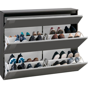 Scarpiera Magic 120 – 2 ante + 1 ribalta – Antracite Lucido