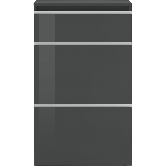 Scarpiera Magic 60 – 2 ante + 1 ribalta – Antracite Lucido