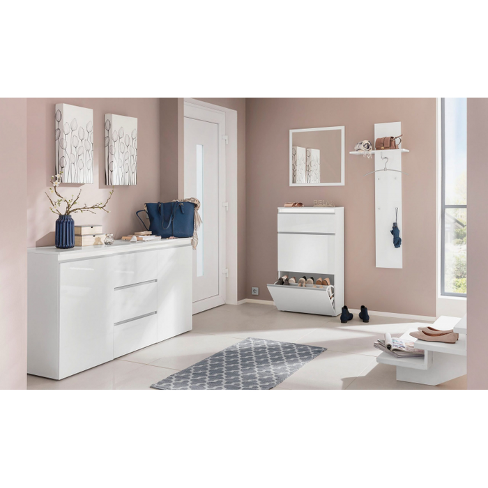 Scarpiera Magic 60 – 2 ante + 1 ribalta – Bianco Lucido