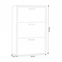 SCARPIERA MOLLY 3 ANTE A RIBALTA GRIGIO EFFETTO CEMENTO