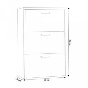 SCARPIERA MOLLY 3 ANTE A RIBALTA GRIGIO EFFETTO CEMENTO