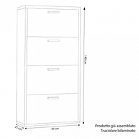 SCARPIERA MOLLY 4 ANTE A RIBALTA OLMO CHIARO