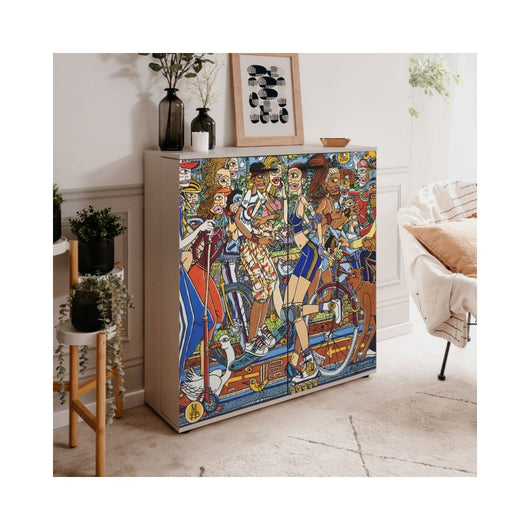 Scarpiera Move con 2 ante battenti art collection Mauro Bergonzoli 100x34x110H