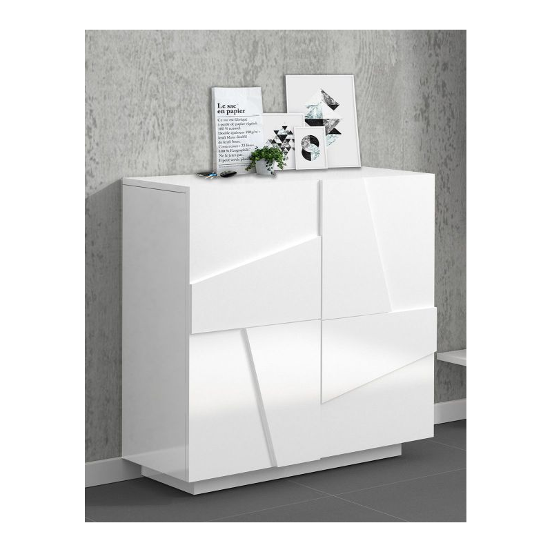 Scarpiera Ping 80 – 2 ante – Bianco Lucido