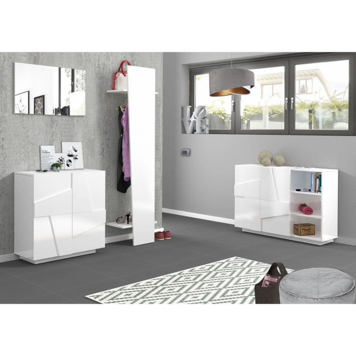 Scarpiera Ping 80 – 2 ante – Bianco Lucido