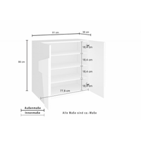 Scarpiera Ping 80 – 2 ante – Cemento Bronx