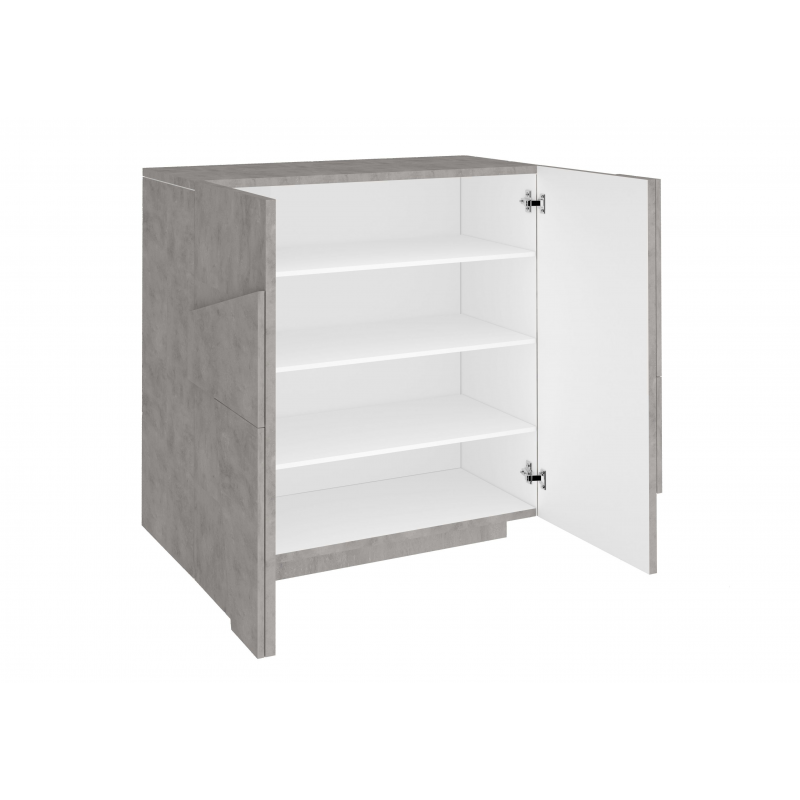 Scarpiera Ping 80 – 2 ante – Cemento Bronx