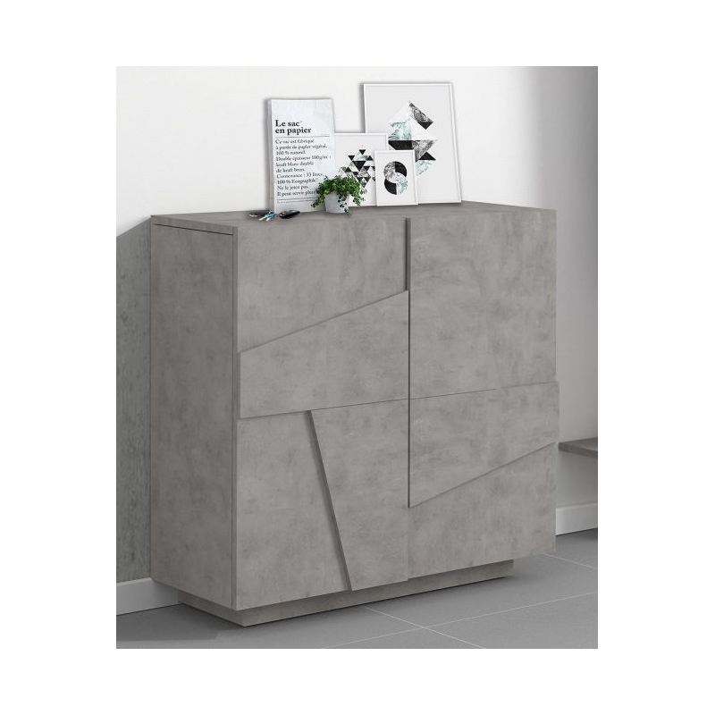 Scarpiera Ping 80 – 2 ante – Cemento Bronx