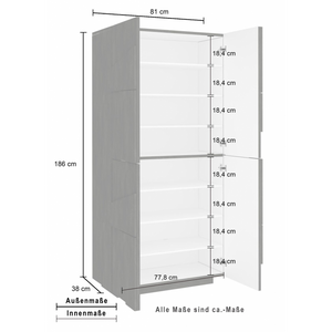 Scarpiera Ping 80 – 4 ante – Ardesia
