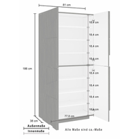 Scarpiera Ping 80 – 4 ante – Bianco Lucido