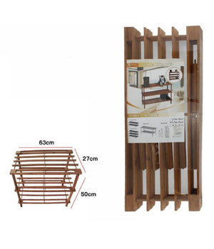 Scarpiera Porta Scarpe 3 Piani Ripiani In Legno Scaffale Mobile 63x27x50cm 35974         