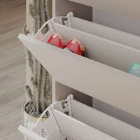 Scarpiera quattro ante a ribalta SHC540OAK 73x26x154,5 colore light mocha grigio