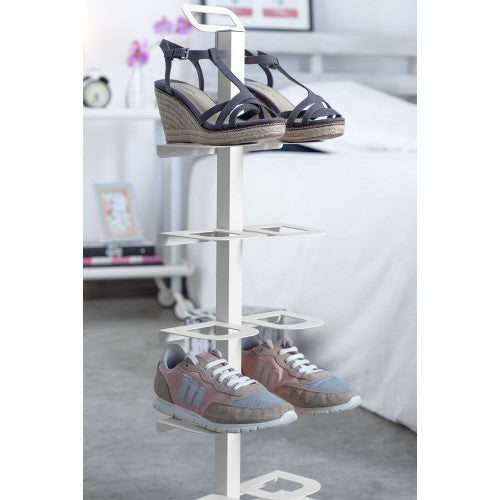 Scarpiera salvaspazio TIDY – portascarpe verticale slim in metallo 20 cm per 5 paia, mobile per scarpe ingresso e corridoio