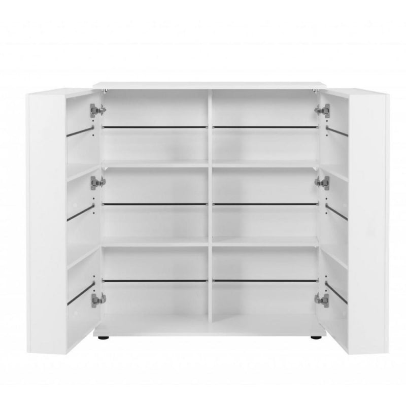 Scarpiera Satos02A bianca 2 ante e 8 ripiani