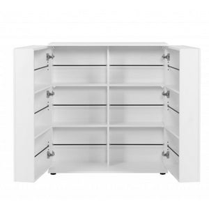 Scarpiera Satos02A bianca 2 ante e 8 ripiani