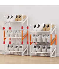 Scarpiera Scaffale Organizer Salvaspazio A 3 Ripiani Scarpe Impilabile 53x45x18c         